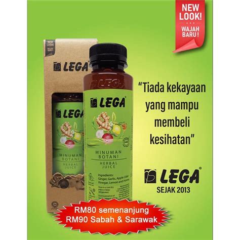 100 Original Jus Lega Minuman Botani 350mljus Jantungjus Pembersih