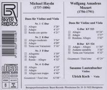 Michael Haydn Duos F R Violine Viola Cds Jpc