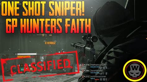 One Shot Sniper Hunters Faith Pve Build Gameplay The Division