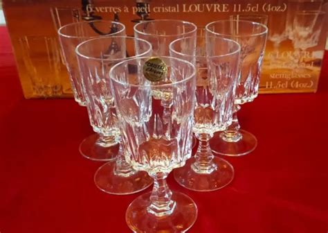 6 VERRES A vin blanc cristal D Arques modèle Louvre n5 EUR 30 00