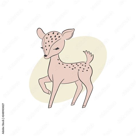 Baby Deer Vector Illustration Stock Vector Adobe Stock