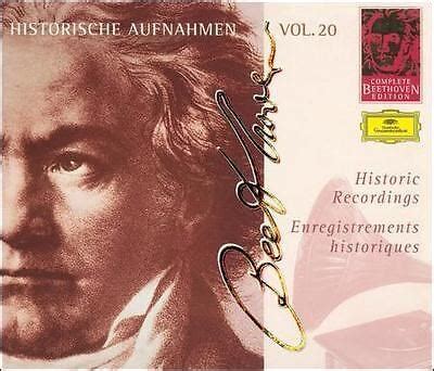 LUDWIG VAN BEETHOVEN Complete Edition Vol 20 Historic Recordings