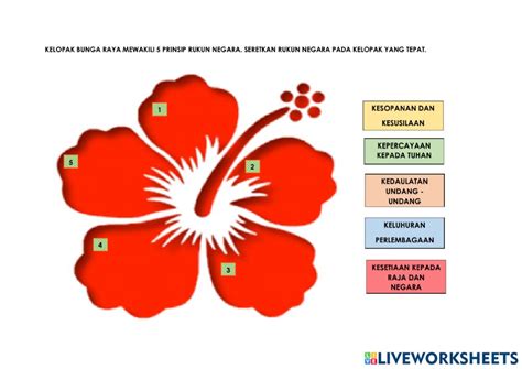 gambar bunga raya  rukun negara