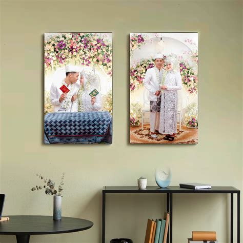 Jual 2 PCS CETAK FOTO FRAME BINGKAI KAYU MDF 6R 14X20cm Tempel