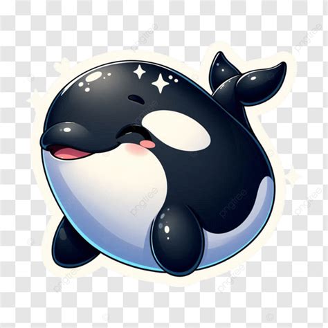 Cute Orca Stickers The Ocean Hunter Whale, Orca, Orca Ai Image PNG Transparent Image and Clipart ...