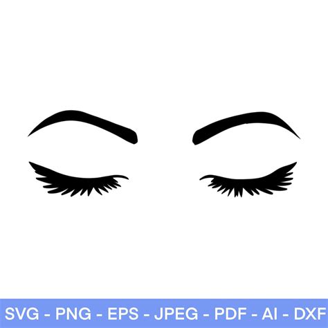 Eyelashes Svg Eyebrows Svg Woman Eyelashes Svg Makeup Svg Mascara