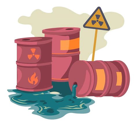 Hazardous Toxic Waste Industrial Leakage Vector 17622790 Vector Art At