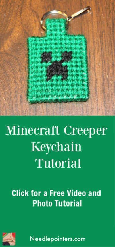 Minecraft Creeper Key Chain Tutorial Zipper Pull Needlepointers