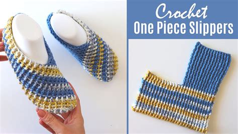 Crochet Easy One Piece Slippers