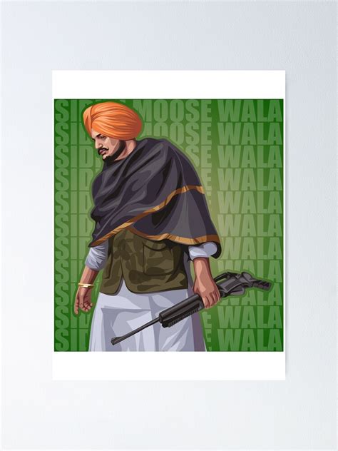 Rip Sidhu Moose Wala 1993 2022 Sidhu Moosewala Poster Poster For Sale By Streetshop79