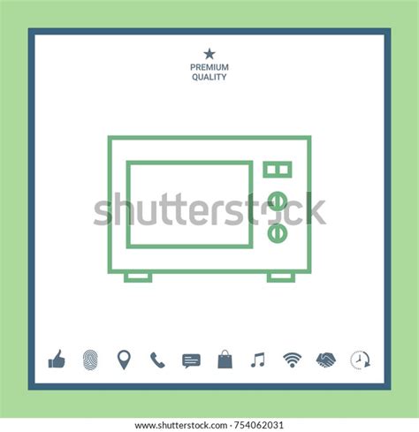 Microwave Oven Linear Icon Stock Vector Royalty Free