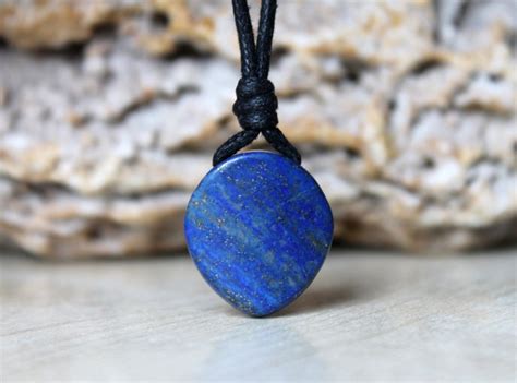 Lapis Lazuli Pendant Blue Lapis Necklace Stone Necklace Women T