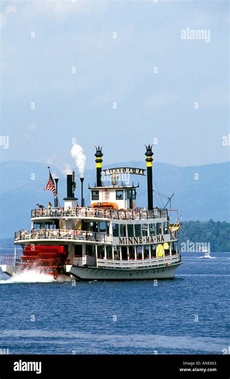Paddleboat Steamer Minne Ha Ha Lake George New York Stock Photo Alamy