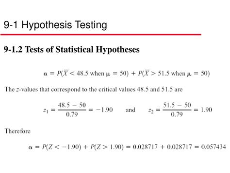 Ppt 9 1 Hypothesis Testing Powerpoint Presentation Free Download