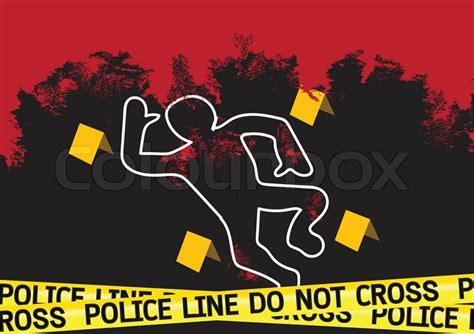 Crime Scene Danger Tapes Illustration Stock Vector Colourbox