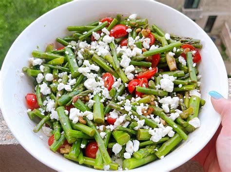 Asparagus Tomato And Feta Salad With Balsamic Vinaigrette Bbt