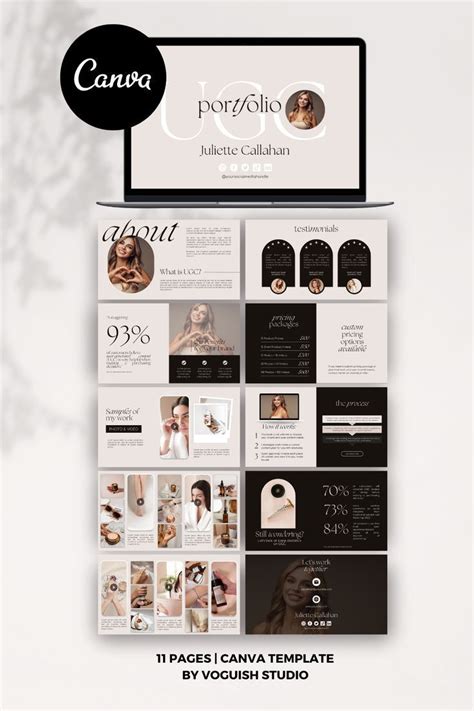 Stylish UGC Canva Website Canva UGC Portfolio Template Canva Ugc