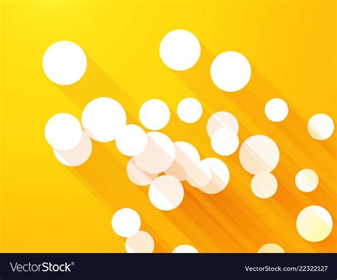 White circles on yellow background Royalty Free Vector Image