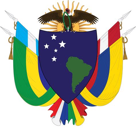 Southamerican Union Flag and Coat of Arms [OC] : vexillology