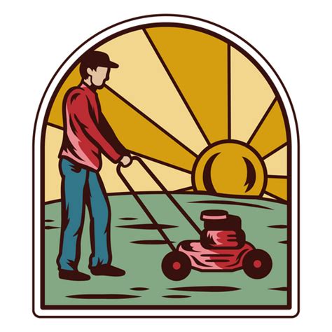 Man Mowing Lawn Png And Svg Design For T Shirts