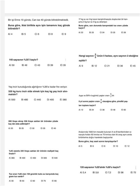 Matematik Denklem Ve E Itsizlikler Konu L Se Sorumatik