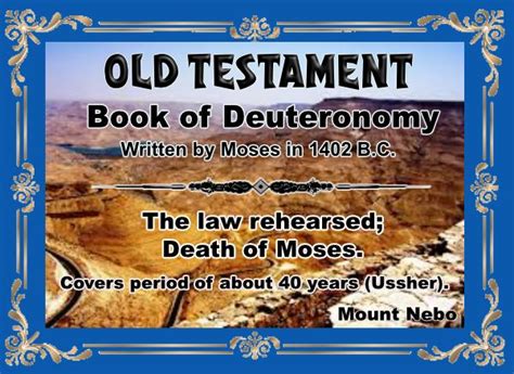 Book of Deuteronomy | "I am Alpha and Omega..." (Rev 22:13). 2024