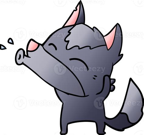 Howling Wolf Cartoon Drawing 46996086 Png