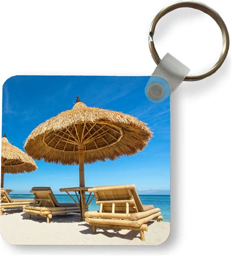 Sleutelhanger Uitdeelcadeautjes Strandstoel Strand Parasol