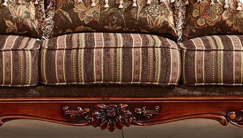 Antique Trim Wood Traditional Sofa Loveseat Chair Living Room Home ...