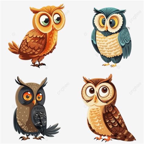 Owl Cartoon Characters, Animals, Cute, Bird PNG Transparent Image and ...