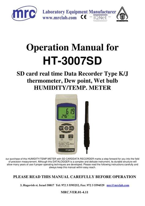 Operation Manual For Ht 3007sd Pdf Personal Computers Microsoft Excel