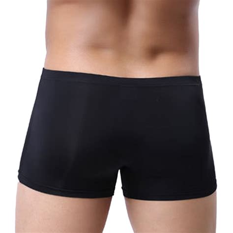 Men S Ice Silk Underwear Boxer Briefs Trunks Bulge Underpants Lingerie Bikini EBay