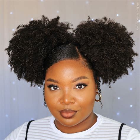 Swoop Bang With Double Puffs Quick Natural Hair Styles Natural Hair