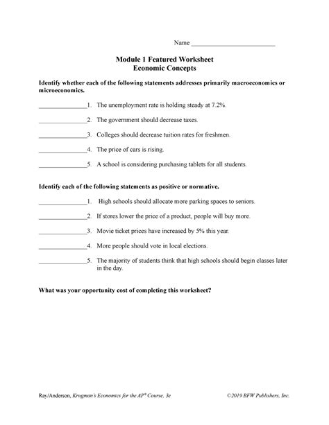 Unit 1 Basic Concepts 2 Name Module 1