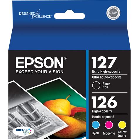 Epson T127t126 Black Extra High Yield And Cyan Magenta And Yellow High Yield Ink Cartridges 4