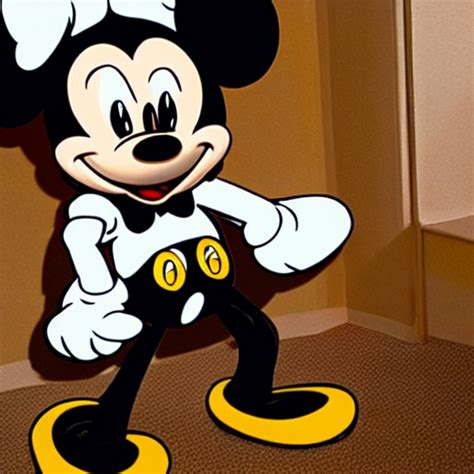 Krea Old Photo Of Walter White Dressed As Mickey Mouse Cursed Images