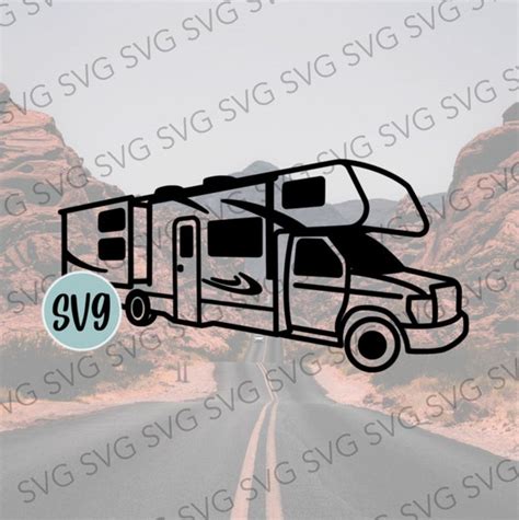 Class C Svg Camper Svg Camper Cut File Motorhome Svg Etsy