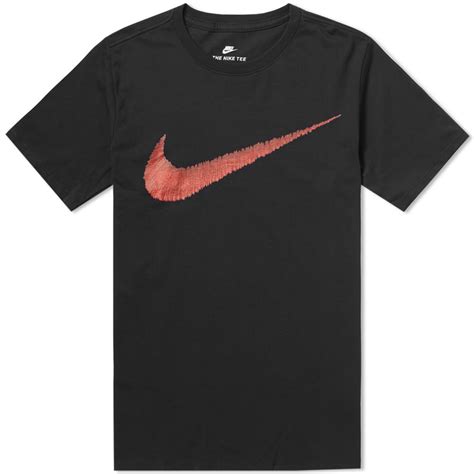 Nike Swoosh Tee Black And Red End