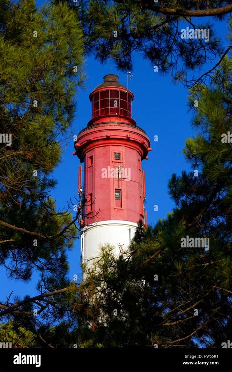 France Gironde Bassin D Arcachon Cap Ferret The Lighthouse Stock