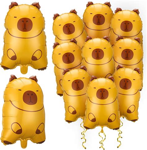 24 Pcs 17 Inch Capybara Aluminum Foil Balloon Inflatable Capybara