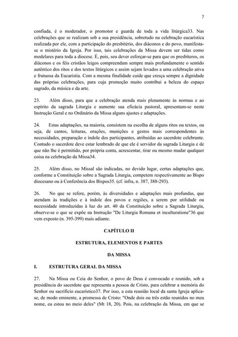 Instrução geral do missal romano terceira edição PDF