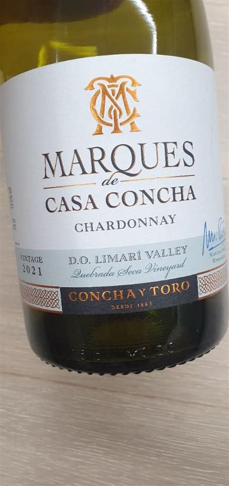 2021 Concha y Toro Chardonnay Marqués de Casa Concha Chile Limarí