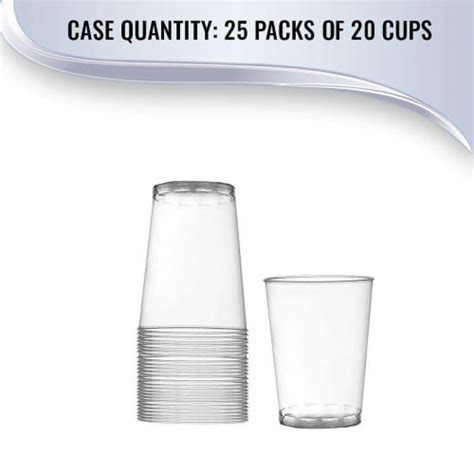 8 Oz Crystal Clear Round Plastic Disposable Party Cups 500 Cups 500