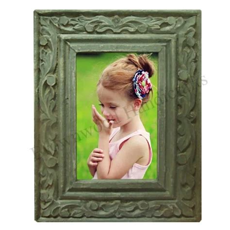 Carved Designs Solid Mango Wood Photo Picture Frame Home Decor And T