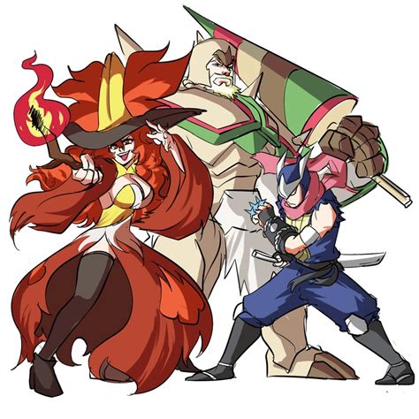 Greninja Delphox And Chesnaught Pokemon Drawn By Tina Fate Danbooru