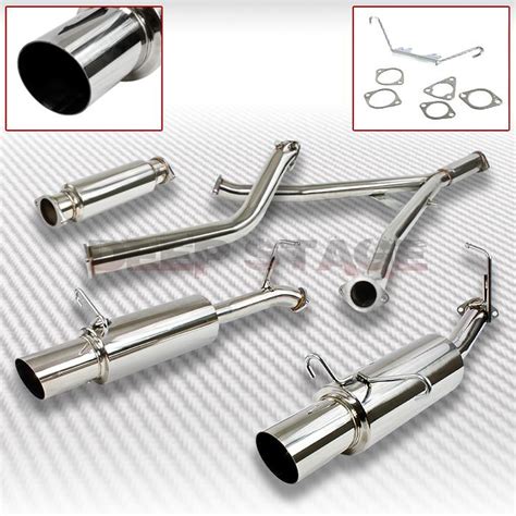 Buy Stainless Dual Turbo Cat Back Exhaust Tip Muffler Mazda Rx