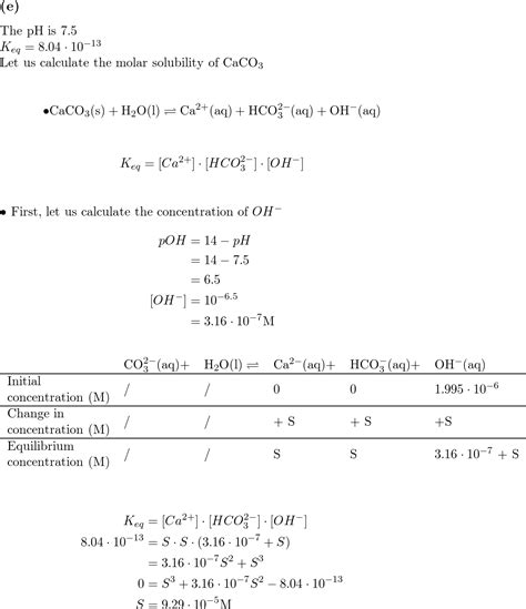 The Solubility Of Caco Is Ph Dependent If The Ph Is Buf Quizlet