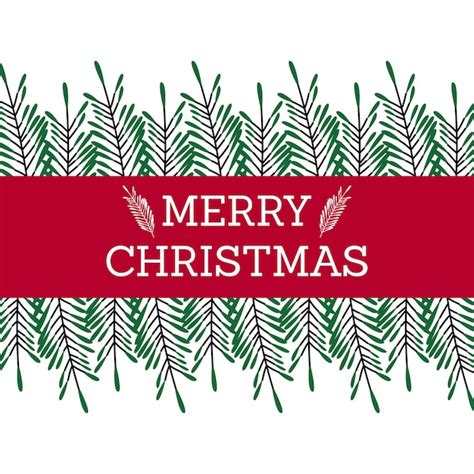 Premium Vector Merry Christmas Greeting Card Illustration
