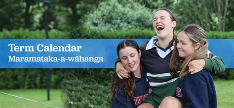 Term Calendar | Waikato Diocesan School for Girls