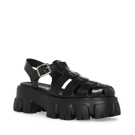 Echo Black Platform Fisherman Sandal Women S Sandals Steve Madden